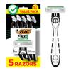 BIC Flex 5 Sensitive Men's Disposable 5-Blade Razors, Comfortable Shave, 5-Pack view 1