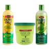 ORS Olive Oil Professional Creme Relaxer 64 Ounce - Moisture Restore Creamy Aloe Shampoo Olive Oil Strengthen & Nourish Replenishing Conditioner - Bundle view 1