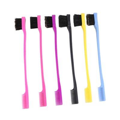 IWOWHERO 1pcs Double-head Eyebrow Brush Comb Tool Grooming for Women Girls Smooth Edges Material Random Color