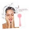 Outanaya 3pcs Silicone Face Scrubber Soft Cleansing Brush for Gentle Exfoliation and Deep Cleaning Handheld Facial Cleaning Tool Pink for Men and Women view 3