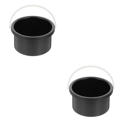 HONMEET 2pcs Aluminum Wax Melting Pot Non-stick Inner Pot for Hair Waxing and Melting Compact Wax Heater Accessory for Home and Salon Use Black