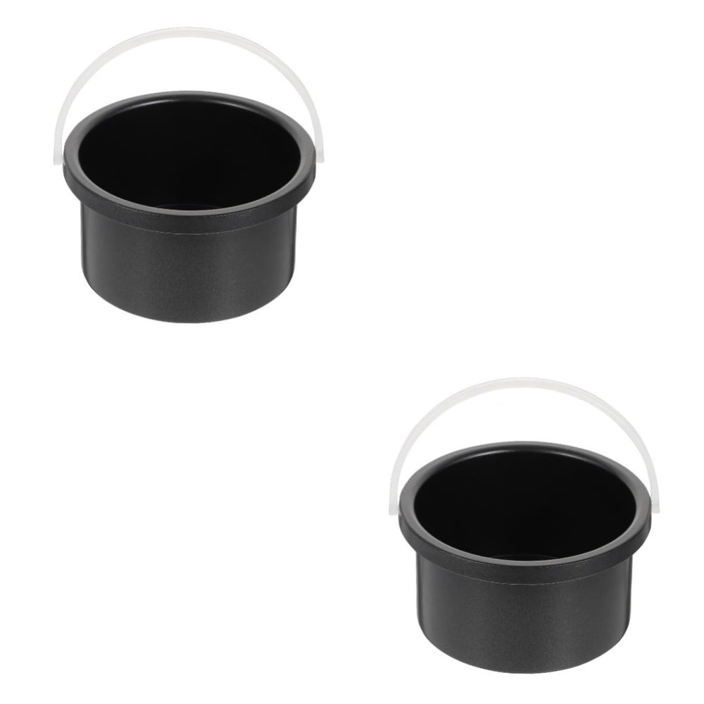 HONMEET 2pcs Aluminum Wax Melting Pot Non-stick Inner Pot for Hair Waxing and Melting Compact Wax Heater Accessory for Home and Salon Use Black