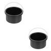 HONMEET 2pcs Aluminum Wax Melting Pot Non-stick Inner Pot for Hair Waxing and Melting Compact Wax Heater Accessory for Home and Salon Use Black view 1