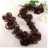 IWOWHERO Synthetic Hair Bun Extensions Wavy Curly Messy Donut Chignons Twining Hair Piece Instant Women Hairstyle Flaxen view 2