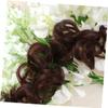 IWOWHERO Synthetic Hair Bun Extensions Wavy Curly Messy Donut Chignons Twining Hair Piece Instant Women Hairstyle Flaxen view 3