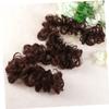 IWOWHERO Synthetic Hair Bun Extensions Wavy Curly Messy Donut Chignons Twining Hair Piece Instant Women Hairstyle Flaxen view 4