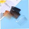 IWOWHERO 24pcs Plastic Hair Side Combs Teeth Wave Tooth Hair Clips for Fine Bridal Wedding Veil Accessories Lightweight Plastic Black Dark Coffee Light Coffee and White view 3