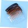 IWOWHERO 24pcs Plastic Hair Side Combs Teeth Wave Tooth Hair Clips for Fine Bridal Wedding Veil Accessories Lightweight Plastic Black Dark Coffee Light Coffee and White view 4