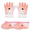 BIUDECO 2pairs Peach Paraffin Wax Cover Kit for Hand and Feet Therapy Reusable Moisturizing Gloves and Socks for Home for Relaxation and Skin Nourishment view 1