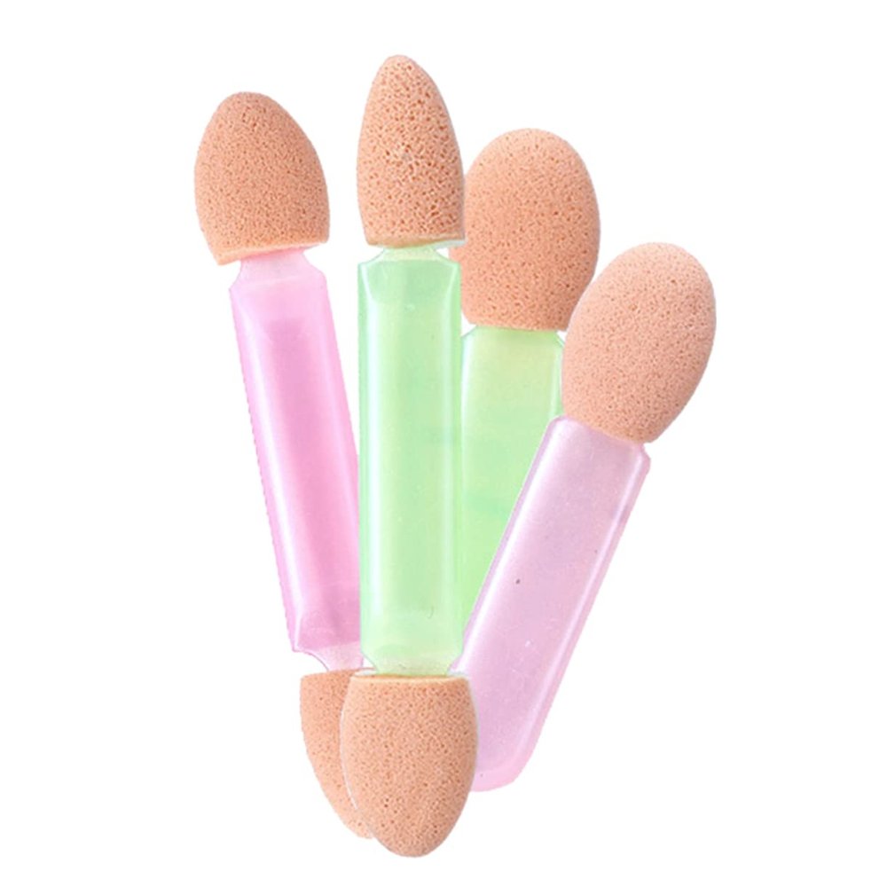 IWOWHERO 8pcs Double-ended Sponge Eye Shadow Stick Gothic Makeup Cosmetics Eyeshadow Brush Sponge Makeup Applicator Eyeshadow Accessories Random Color