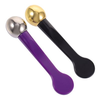 TOVINANNA Zinc Alloy Eye Cream Spoon 2pcs Eye for Professional Compact Applicator for Travel