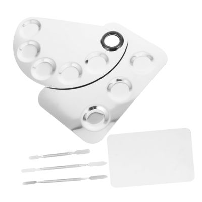 BIUDECO 3sets Stainless Steel Nail Art Mixing Palette Set Spatulas for Modulation Durable and Easy to Clean Manicure Supplies for Professionals and Home Use