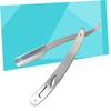 FOYTOKI Stainless Steel Barber Razor Facial Shaver for Women Face Manual Shaving Razor for Men view 2