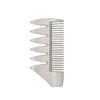 IWOWHERO Dual Sided Zinc Alloy Beard Comb Static Pocket Grooming Tool for Men Shaving Comb Brush Fits Wallet Silver Finish view 1