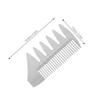 IWOWHERO Dual Sided Zinc Alloy Beard Comb Static Pocket Grooming Tool for Men Shaving Comb Brush Fits Wallet Silver Finish view 2