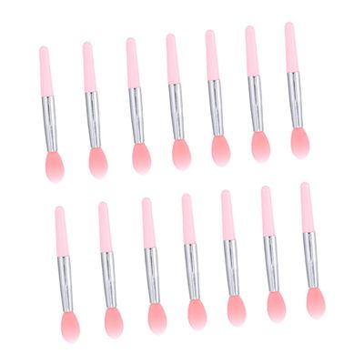 Mikinona Creative Silicone Lipstick Brush Mini Applicator for Women Travel-friendly Easy Precision Makeup Tool for Lips and Eyeshadow Red Pink Handles