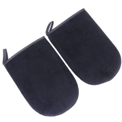 OHPHCALL 2pcs Self Tanning Mitt Applicator Black Tanning Gloves for Even Application of Comfortable Reusable and Easy to Use for Natural Looking