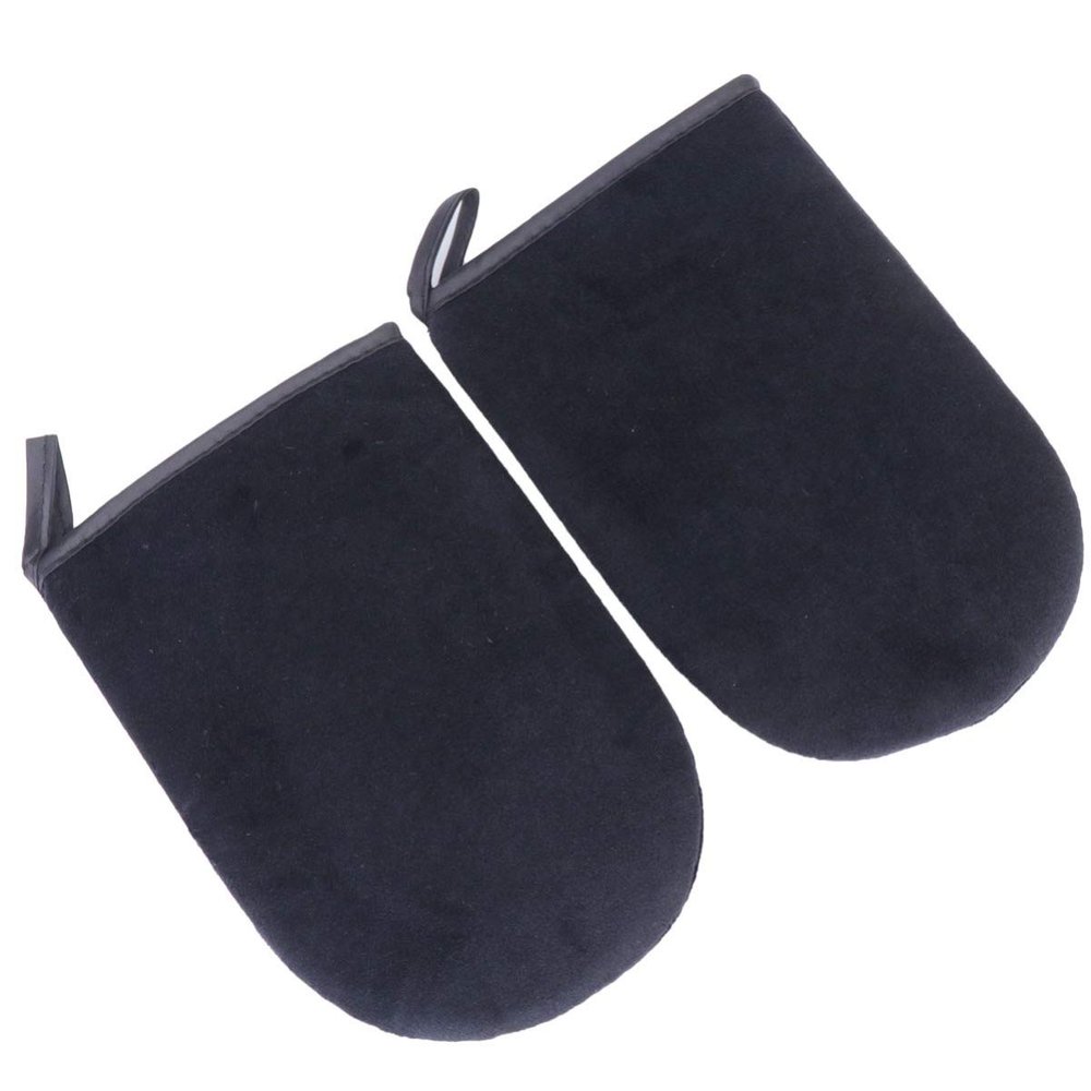 OHPHCALL 2pcs Self Tanning Mitt Applicator Black Tanning Gloves for Even Application of Comfortable Reusable and Easy to Use for Natural Looking