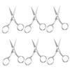 BIUDECO 6pc Stainless Steel Eyebrow Trimmer Scissor Set for Facial Hair Mini Scissors for Home Travel view 1