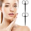 TOVINANNA 2pcs Multi-purpose Small Scissors for Eyebrow Nose Hair Beard Mustache Facial Hair Stainless Steel Round Head Scissors view 4