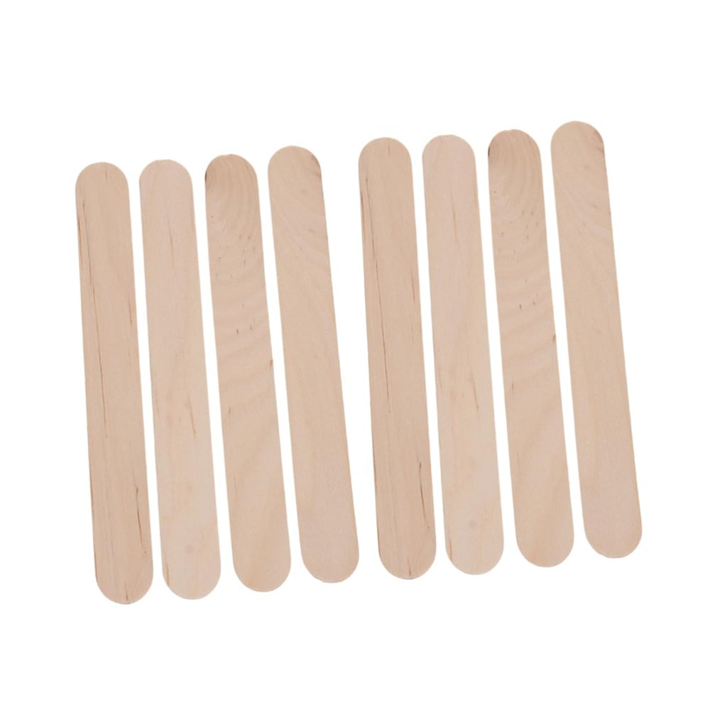 BIUDECO 50pcs Hair Removal Wooden Wax Applicator Sticks for Brow Waxing Safe Material for Salon Home Use