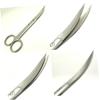 BIUDECO Stainless Steel Eyebrow Scissors Curved Small Scissors for Precise Trimming Eye Shadow Stickers Eyelid Tape Portable Makeup Tool Pvc Packaging view 2
