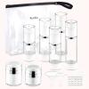 13 Pack Travel Size Containers, 1.7/1/0.5oz Clear Airless Pump Bottles, Makeup Containers, TSA Approved Skincare Empty Travel Bottles Leak Proof Refillable Jars for Toiletries, Lotion, Liquid, Cream view 1