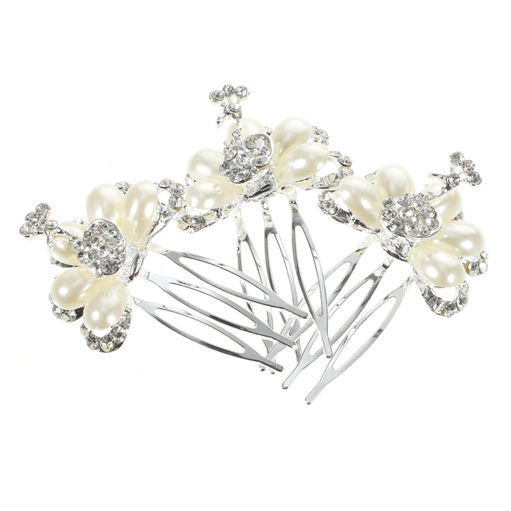 Mikinona 3pcs Rhinestone Hair Combs for Weddings Elegant Bridal Hair Accessories Decorative Headpieces for Bridesmaids Suitable for Engagements and Parties