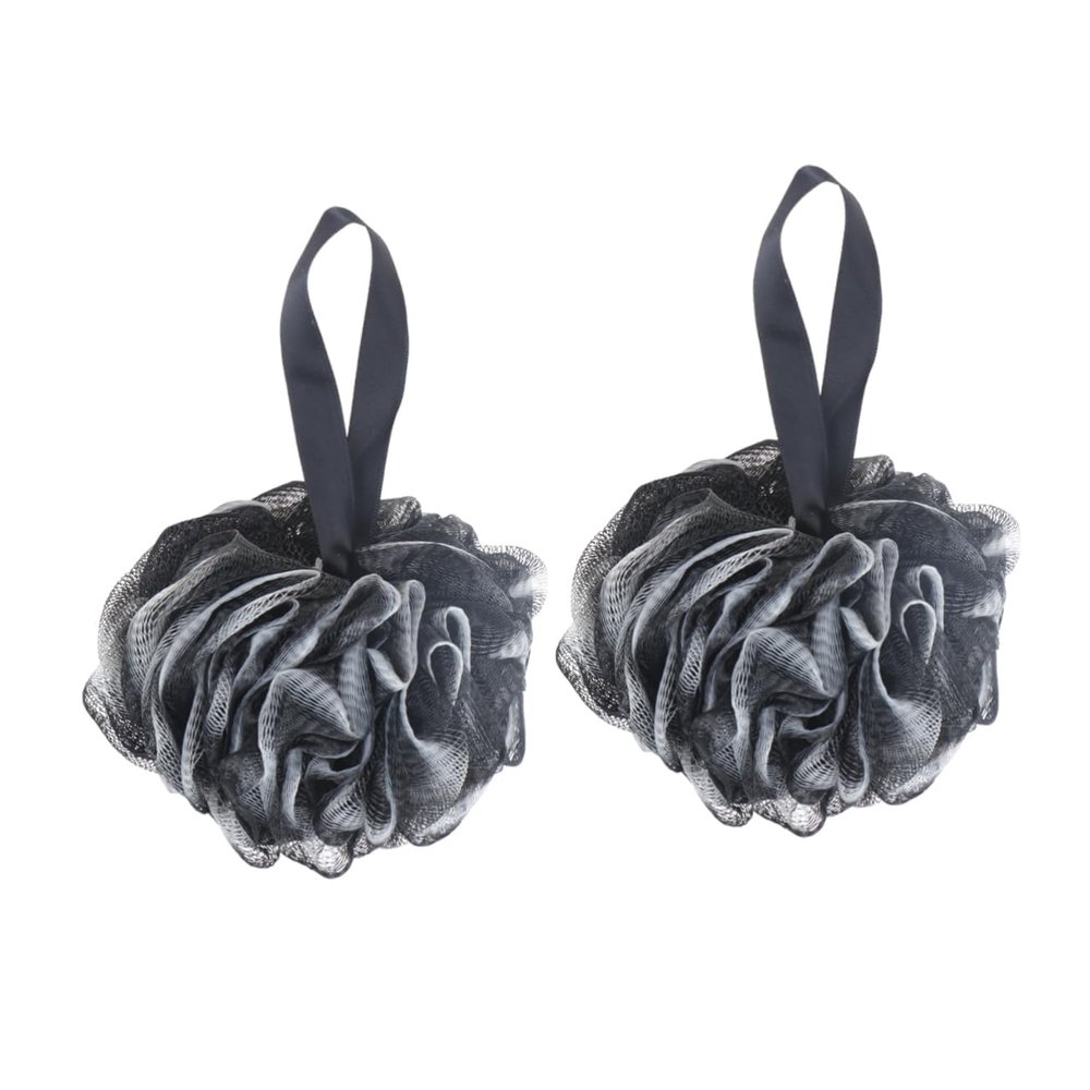 OHPHCALL 2pcs Bath Ball Large Mesh Shower Balls for Body Scrubbing Rope for Easy Hanging and Use