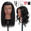 16" MQHIHI Mannequin Head Human Hair, 100% Real Hair Cosmetology Manikin Doll Head for Hairdresser Practice Braiding with Free Clamp Holder and Tools (16 Inch) view 1