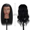 16" MQHIHI Mannequin Head Human Hair, 100% Real Hair Cosmetology Manikin Doll Head for Hairdresser Practice Braiding with Free Clamp Holder and Tools (16 Inch) view 4