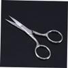 BIUDECO 2pcs Professional Eyebrow Scissors Stainless Steel for Barbering Nose Facial Hair Removal view 4