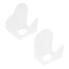 OHPHCALL 2pcs Transparent Acrylic Handheld Mixing Palette for Makeup Artists Heart Long Shape Foundation Eyeshadow and Creams Lightweight Easy to Clean view 1