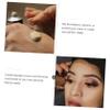 OHPHCALL 2pcs Transparent Acrylic Handheld Mixing Palette for Makeup Artists Heart Long Shape Foundation Eyeshadow and Creams Lightweight Easy to Clean view 2
