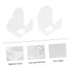 OHPHCALL 2pcs Transparent Acrylic Handheld Mixing Palette for Makeup Artists Heart Long Shape Foundation Eyeshadow and Creams Lightweight Easy to Clean view 3