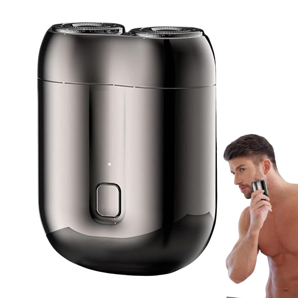 Pocket Shaver USB Shavers for Men, Rechargeable Waterproof Compact Electric Shaver, Double Head Razors, Minis Portable Electric Razors, for Home, Car, Travel