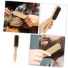 Baluue Men's Beard Brush Double Sided Hair Follicle Brush for Grooming Styling Wooden Handle for Father's Day view 4