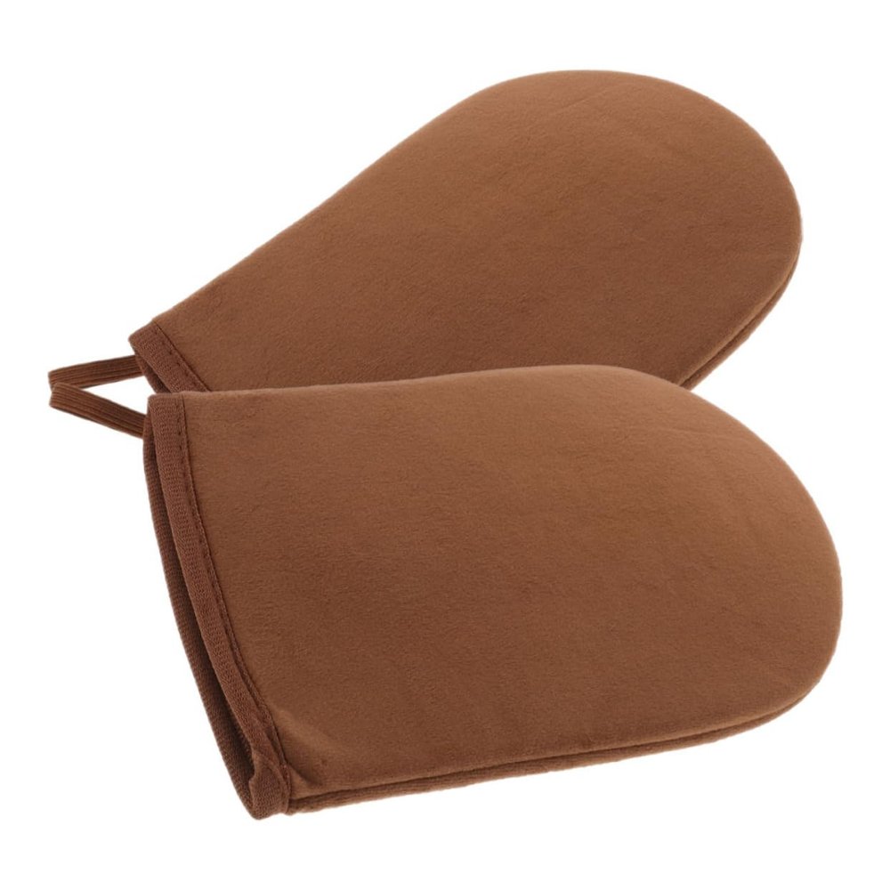 TOVINANNA 1pair Comfortable Tanning Mitts for Even Self Application Soft Fabric Gloves for Sunless Tanning Convenient Oil Spreader Tool for Body Lotion