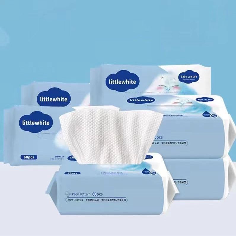 Disposable Face Towels - 300 Count | Extra Thick & Soft | Double-Sided Textured Wipes for Sensitive Skin, Makeup Removal, Travel & Daily Cleansing