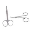 Baluue 2pcs Stainless Steel Nose Hair Scissors Rounded Curved Blades for Safe Eyebrow Trimming view 1