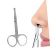 Baluue 2pcs Stainless Steel Nose Hair Scissors Rounded Curved Blades for Safe Eyebrow Trimming view 4