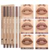 Beauty Glazed 6pcs Nude Brown Lip Liner Makeup Set - Waterproof & Smudge-Proof Matte Pencil, Long-Lasting & Durable, Smooth & Easy Glide, Non-Smudge, Contouring, Filling & Layering (NUDE-BROWN Set) view 2