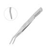 Baluue Portable Stainless Steel Eyebrow Tweezer Comb Compact Makeup Tool for Eyelash Extensions and Eyebrow Grooming Silver Finish view 2