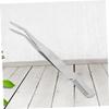 Baluue Portable Stainless Steel Eyebrow Tweezer Comb Compact Makeup Tool for Eyelash Extensions and Eyebrow Grooming Silver Finish view 3
