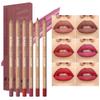 Beauty Glazed 6pcs Nude Brown Lip Liner Makeup Set - Waterproof & Smudge-Proof Matte Pencil, Long-Lasting & Durable, Smooth & Easy Glide, Non-Smudge, Contouring, Filling & Layering (PINK-ROSY Set) view 1