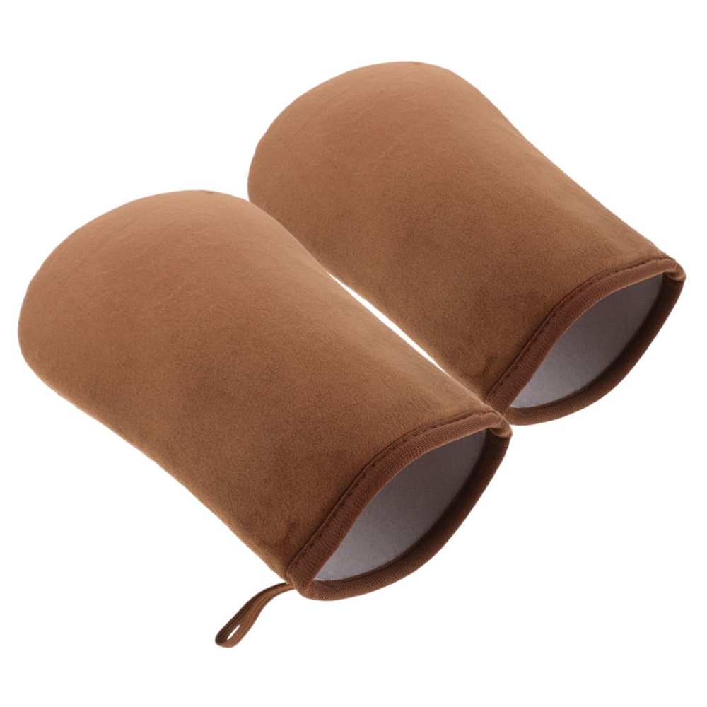 Baluue 1pair Self Mitt Applicator Soft Fabric Glove for Even Lotion Application Convenient Oil Spreader Reusable Tanning Tool for Sunless Tanning