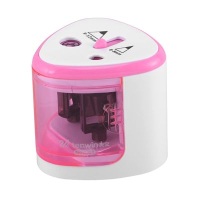 VILLFUL Electric Pencil Sharpener Dual Hole Automatic for Students Artists Portable and Easy to Clean Random Color