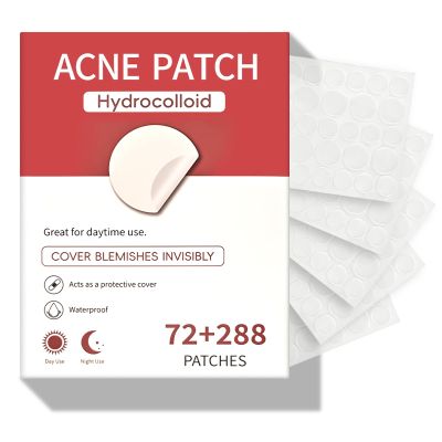 Pimple Patches for Face, Hydrocolloid Pimple Patches to Covering Zits and Blemish, Zit Patches for Face, Pimple Patches, Acne Dots, Provide Optimal Healing for Blemish Patches 72+288 Count