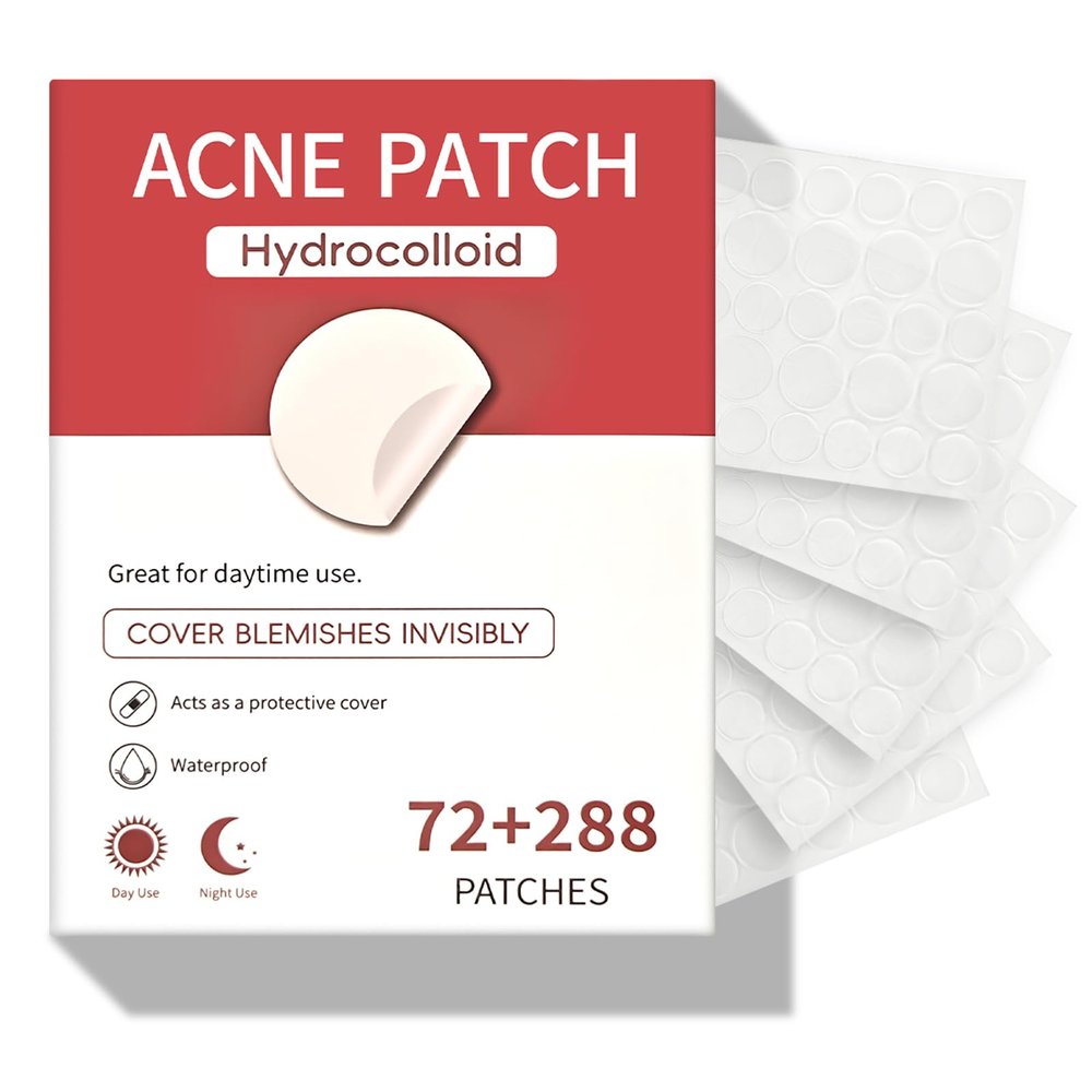 Pimple Patches for Face, Hydrocolloid Pimple Patches to Covering Zits and Blemish, Zit Patches for Face, Pimple Patches, Acne Dots, Provide Optimal Healing for Blemish Patches 72+288 Count