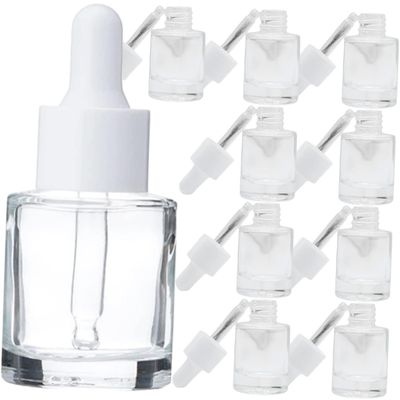 OHPHCALL 10pcs Empty Glass Bottles Dropper Essential Oil Roller Bottles for Home Store Use